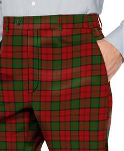 ScotsTee Shop Scottish Dunbar Men's Tartan Trousers Plaid Trews - Regular Fit