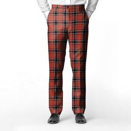 ScotsTee Shop Scottish Dunbar District Modern Men's Tartan Trousers Plaid Trews - Regular Fit