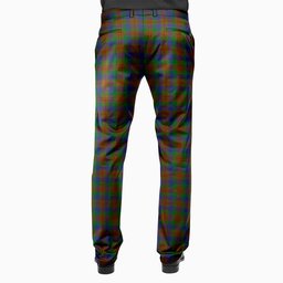 ScotsTee Shop Scottish Dogwood Men's Tartan Trousers Plaid Trews - Regular Fit