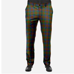 ScotsTee Shop Scottish Dogwood Men's Tartan Trousers Plaid Trews - Regular Fit