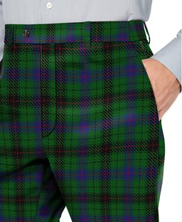 ScotsTee Shop Scottish Davidson Men's Tartan Trousers Plaid Trews - Regular Fit