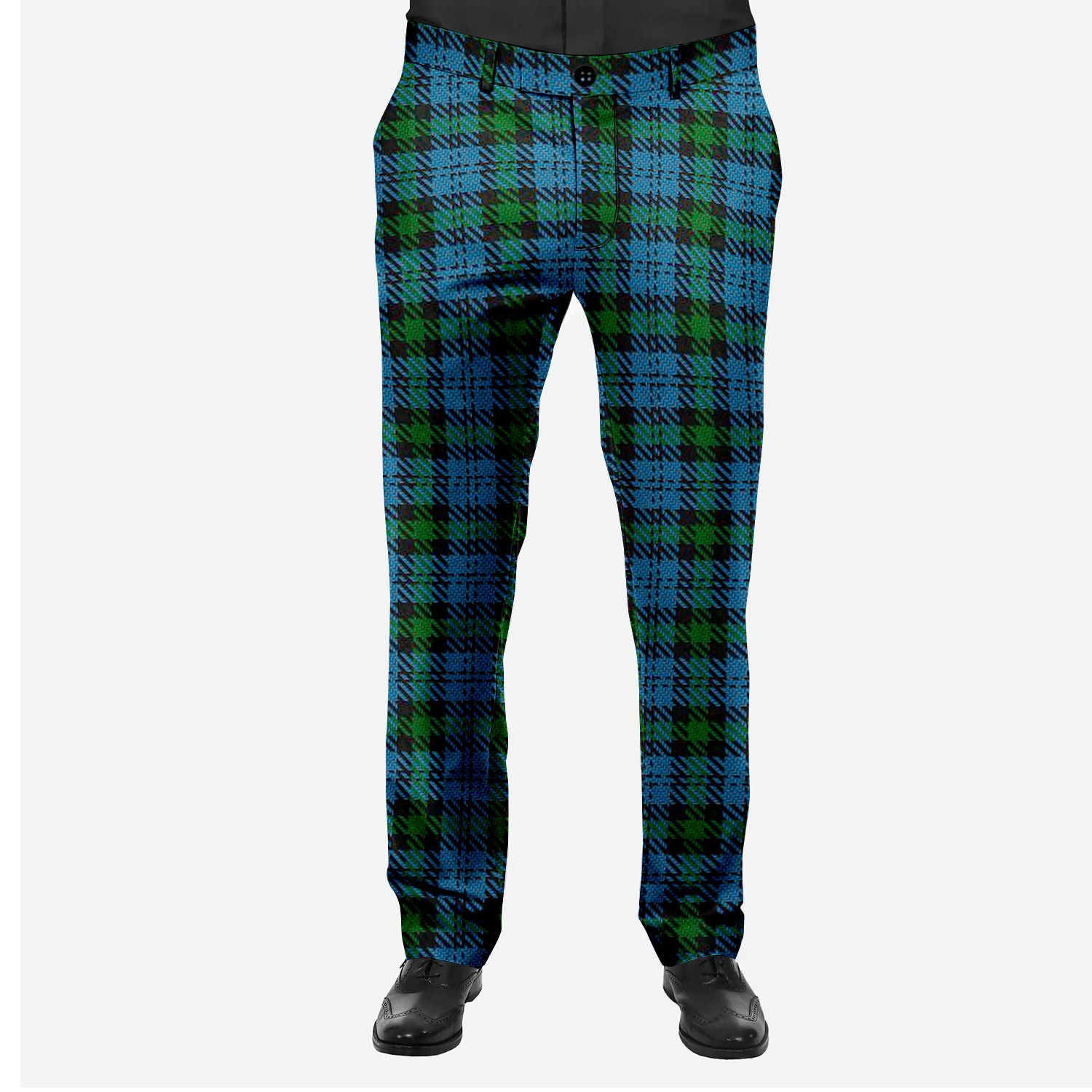 ScotsTee Shop Scottish Campbell of Glenlyon Men's Tartan Trousers Plaid Trews - Regular Fit