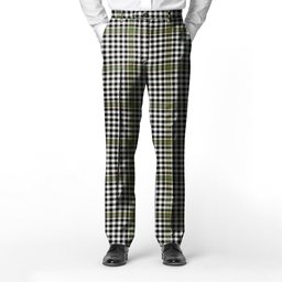 ScotsTee Shop Scottish Burns Check Modern Men's Tartan Trousers Plaid Trews - Regular Fit
