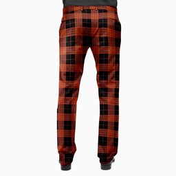 ScotsTee Shop Scottish Cameron Black and Red Ancient Men's Tartan Trousers Plaid Trews - Regular Fit