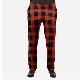 ScotsTee Shop Scottish Cameron Black and Red Ancient Men's Tartan Trousers Plaid Trews - Regular Fit