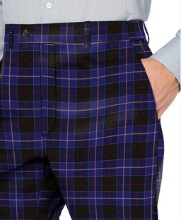 ScotsTee Shop Scottish Dunlop Men's Tartan Trousers Plaid Trews - Regular Fit