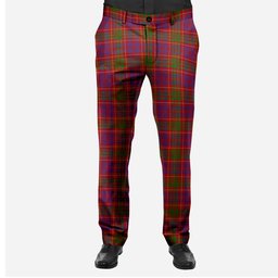 ScotsTee Shop Scottish Fox Red Men's Tartan Trousers Plaid Trews - Regular Fit