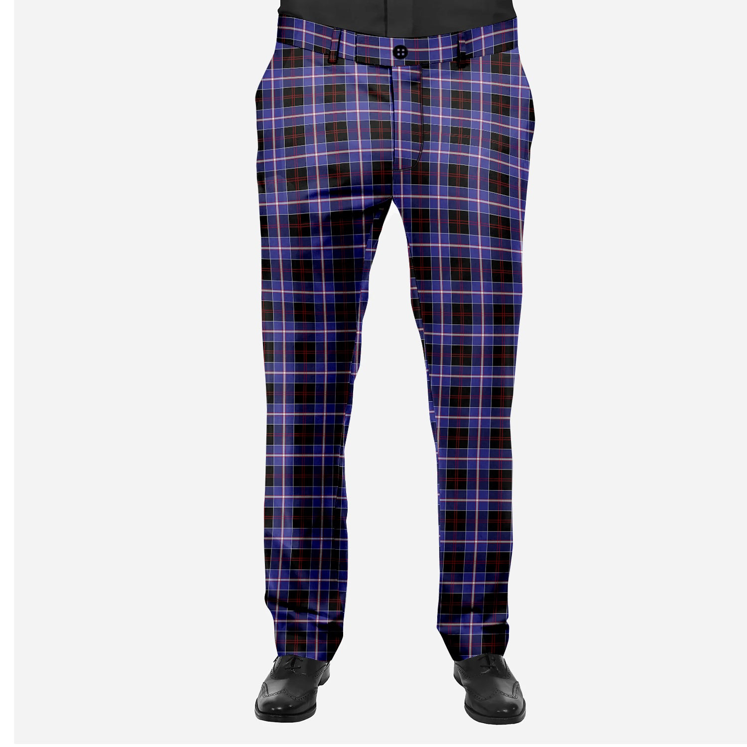 ScotsTee Shop Scottish Dunlop Modern Men's Tartan Trousers Plaid Trews - Regular Fit