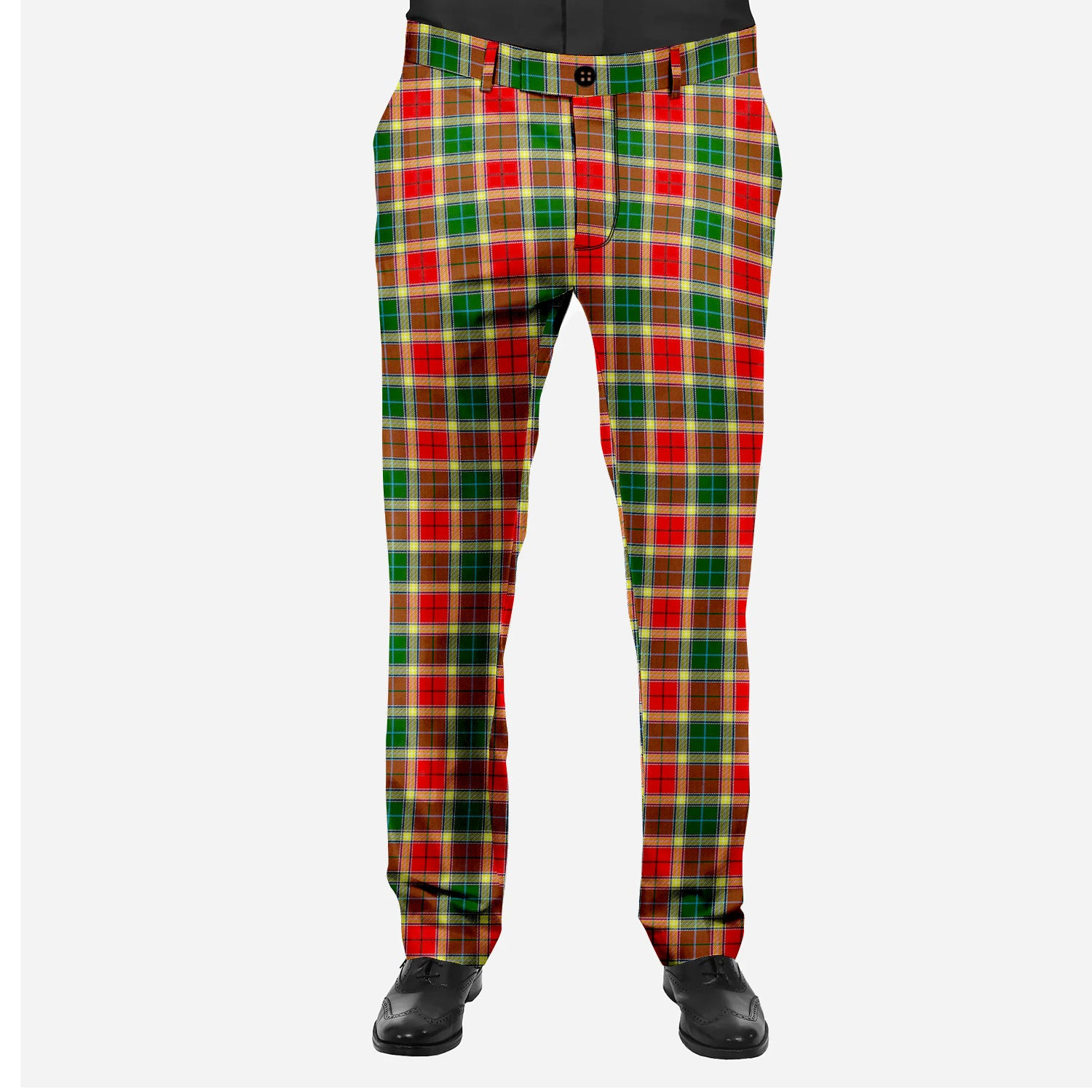ScotsTee Shop Scottish Gibbs Men's Tartan Trousers Plaid Trews - Regular Fit