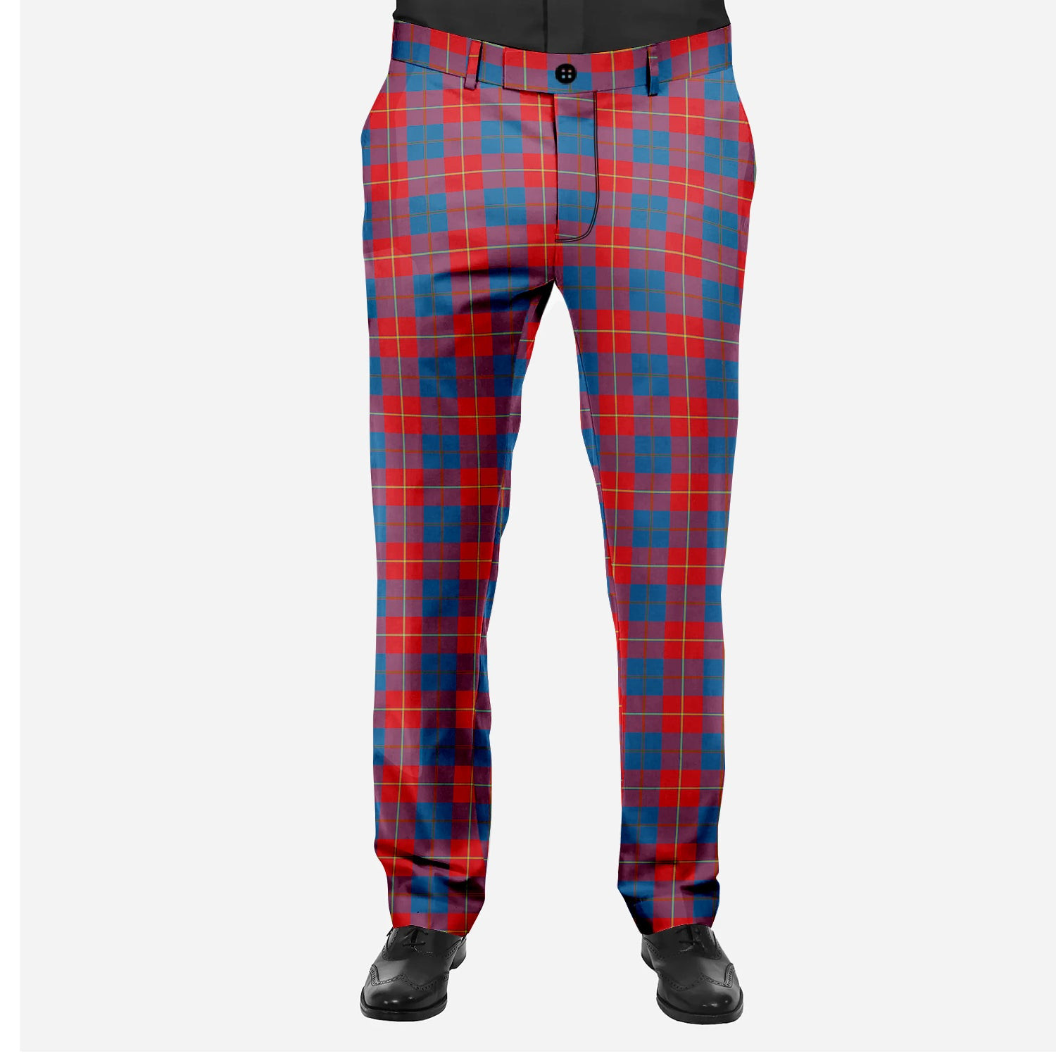 ScotsTee Shop Scottish Galloway Red Men's Tartan Trousers Plaid Trews - Regular Fit