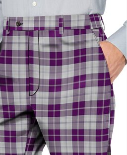 ScotsTee Shop Scottish Dunlop Dress Men's Tartan Trousers Plaid Trews - Regular Fit