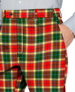 ScotsTee Shop Scottish Gibson Men's Tartan Trousers Plaid Trews - Regular Fit