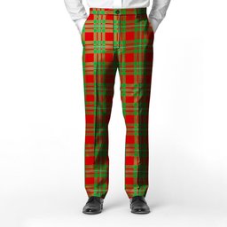 ScotsTee Shop Scottish Gregor Modern Men's Tartan Trousers Plaid Trews - Regular Fit