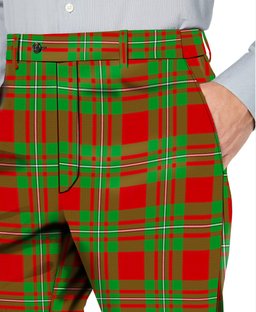 ScotsTee Shop Scottish Gregor Modern Men's Tartan Trousers Plaid Trews - Regular Fit