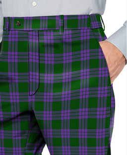 ScotsTee Shop Scottish Elphinstone Men's Tartan Trousers Plaid Trews - Regular Fit