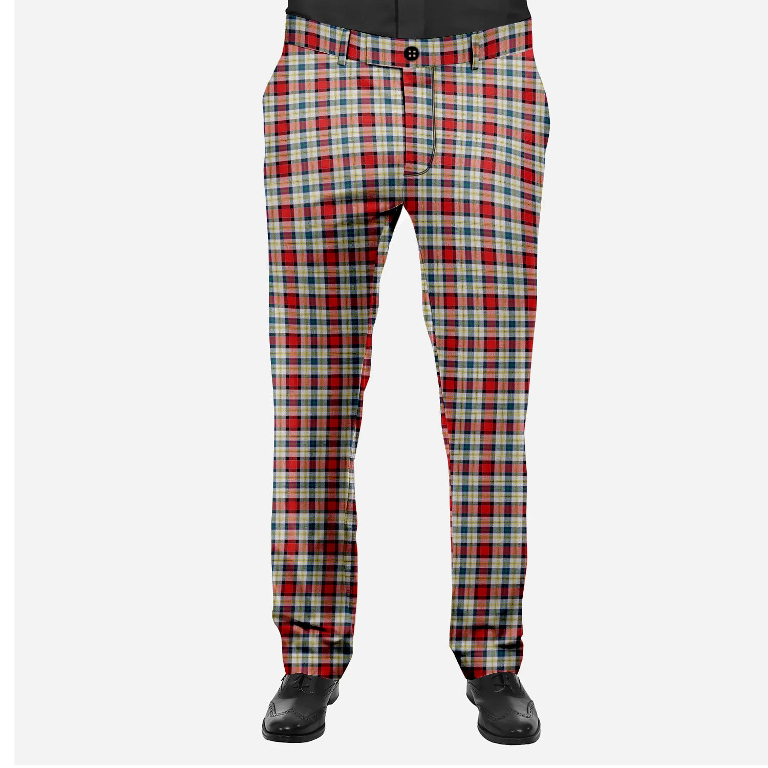 ScotsTee Shop Scottish Dundee Dress Men's Tartan Trousers Plaid Trews - Regular Fit