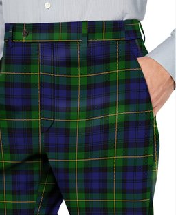 ScotsTee Shop Scottish Gordon Men's Tartan Trousers Plaid Trews - Regular Fit