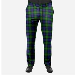 ScotsTee Shop Scottish Gordon Men's Tartan Trousers Plaid Trews - Regular Fit