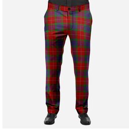 ScotsTee Shop Scottish Fraser Men's Tartan Trousers Plaid Trews - Regular Fit
