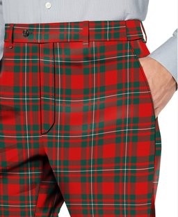 ScotsTee Shop Scottish Gregor Modern Clan Men's Tartan Trousers Plaid Trews - Regular Fit