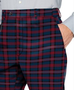ScotsTee Shop Scottish Evans of Wales Men's Tartan Trousers Plaid Trews - Regular Fit