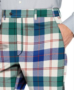 ScotsTee Shop Scottish Guthrie Dress Modern Men's Tartan Trousers Plaid Trews - Regular Fit