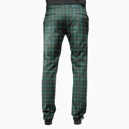 ScotsTee Shop Scottish Dundee Green Men's Tartan Trousers Plaid Trews - Regular Fit