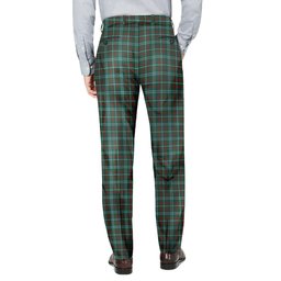 ScotsTee Shop Scottish Dundee Green Men's Tartan Trousers Plaid Trews - Regular Fit