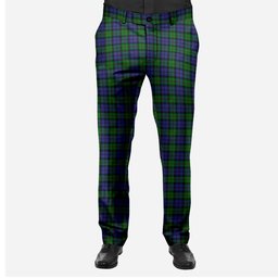ScotsTee Shop Scottish Dundas Men's Tartan Trousers Plaid Trews - Regular Fit