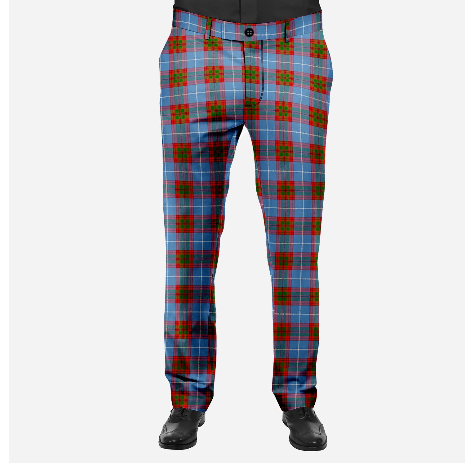 ScotsTee Shop Scottish Edinburgh Men's Tartan Trousers Plaid Trews - Regular Fit