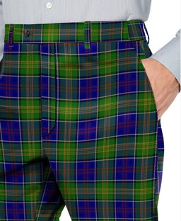 ScotsTee Shop Scottish Greene Men's Tartan Trousers Plaid Trews - Regular Fit