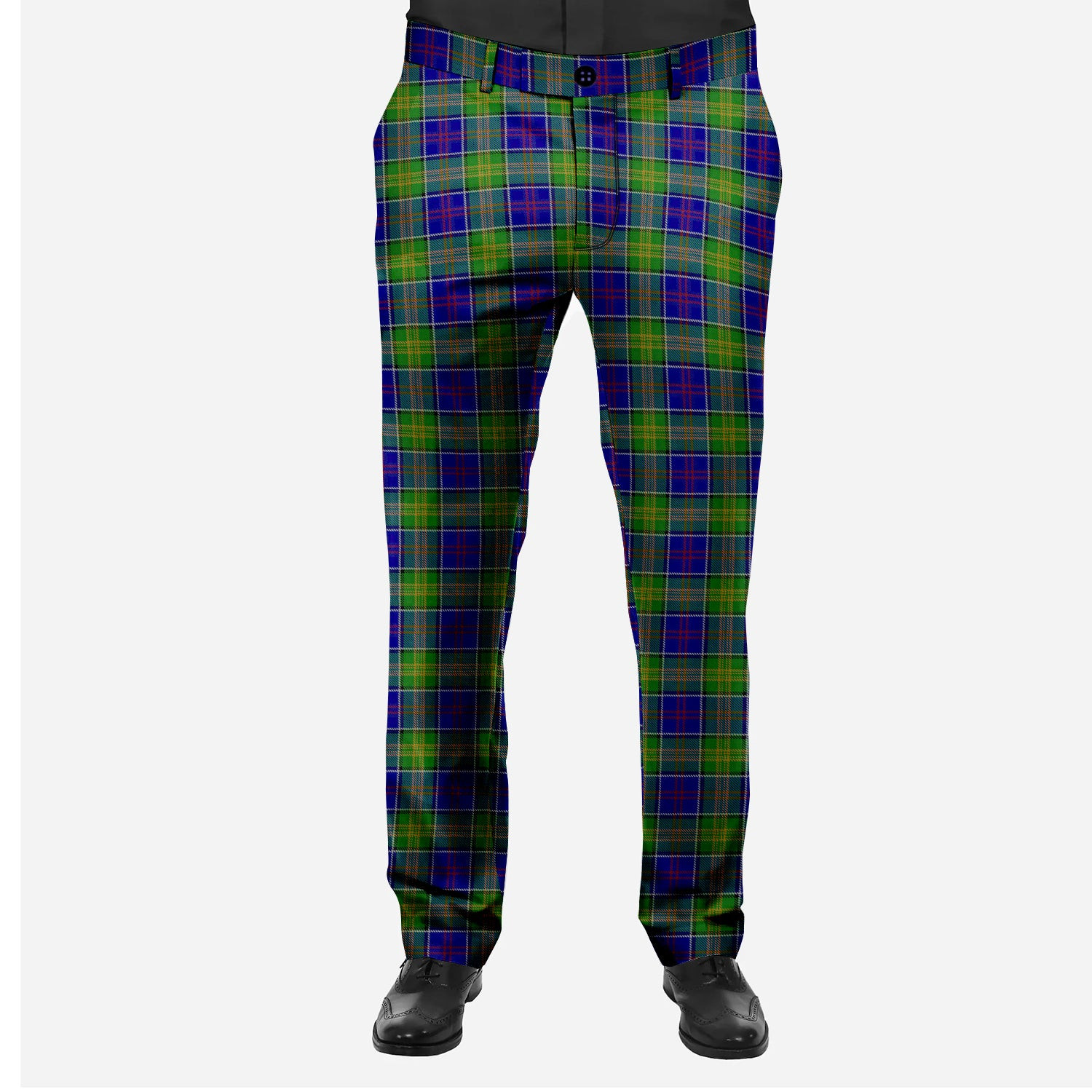 ScotsTee Shop Scottish Greene Men's Tartan Trousers Plaid Trews - Regular Fit