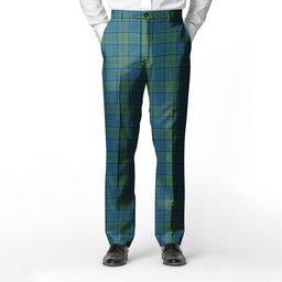 ScotsTee Shop Scottish Lockhart Men's Tartan Trousers Plaid Trews - Regular Fit