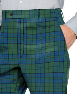 ScotsTee Shop Scottish Lockhart Men's Tartan Trousers Plaid Trews - Regular Fit