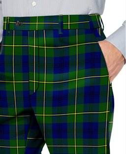 ScotsTee Shop Scottish Johnston Modern Men's Tartan Trousers Plaid Trews - Regular Fit