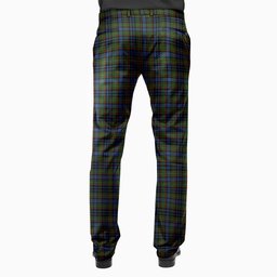 ScotsTee Shop Scottish MacClellan Men's Tartan Trousers Plaid Trews - Regular Fit