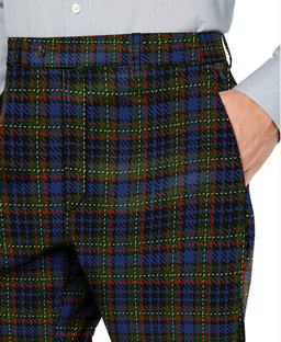 ScotsTee Shop Scottish MacClellan Men's Tartan Trousers Plaid Trews - Regular Fit