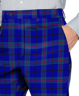ScotsTee Shop Scottish Kinding Men's Tartan Trousers Plaid Trews - Regular Fit