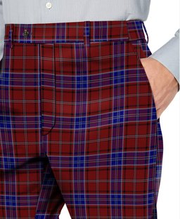 ScotsTee Shop Scottish Hudson Men's Tartan Trousers Plaid Trews - Regular Fit