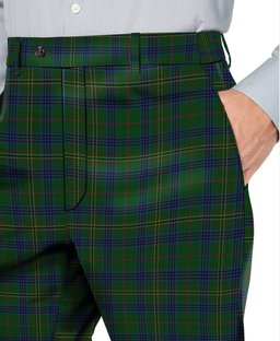 ScotsTee Shop Scottish Kennedy Men's Tartan Trousers Plaid Trews - Regular Fit