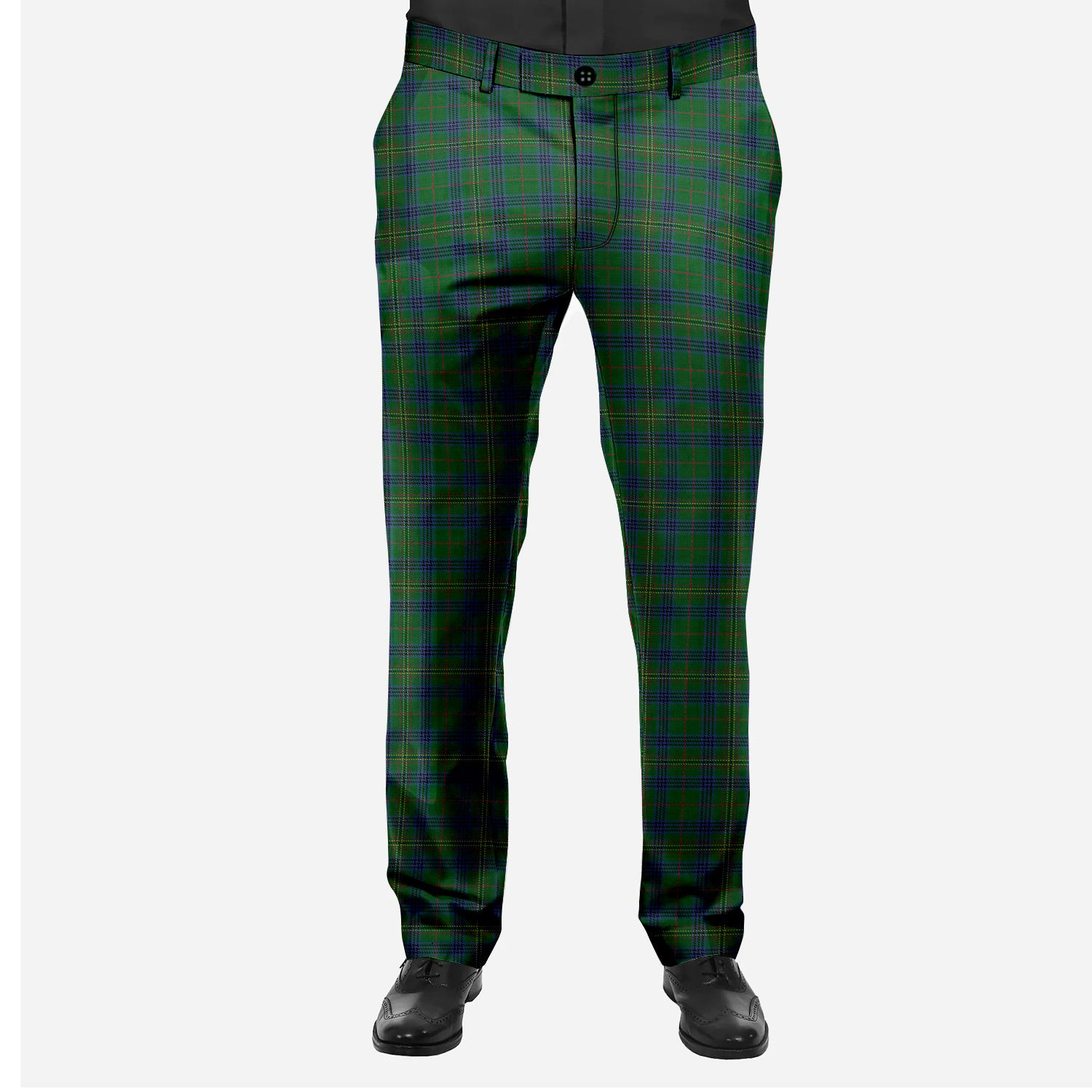 ScotsTee Shop Scottish Kennedy Men's Tartan Trousers Plaid Trews - Regular Fit