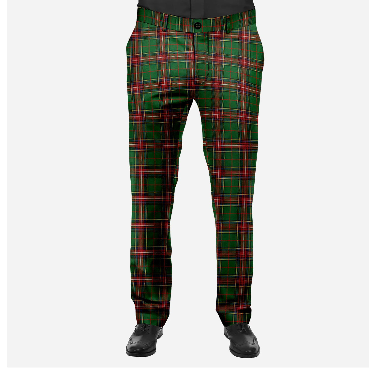 ScotsTee Shop Scottish King George VI Men's Tartan Trousers Plaid Trews - Regular Fit
