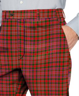 ScotsTee Shop Scottish MacAlister Modern SC Men's Tartan Trousers Plaid Trews - Regular Fit