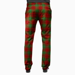 ScotsTee Shop Scottish MacAulay Men's Tartan Trousers Plaid Trews - Regular Fit