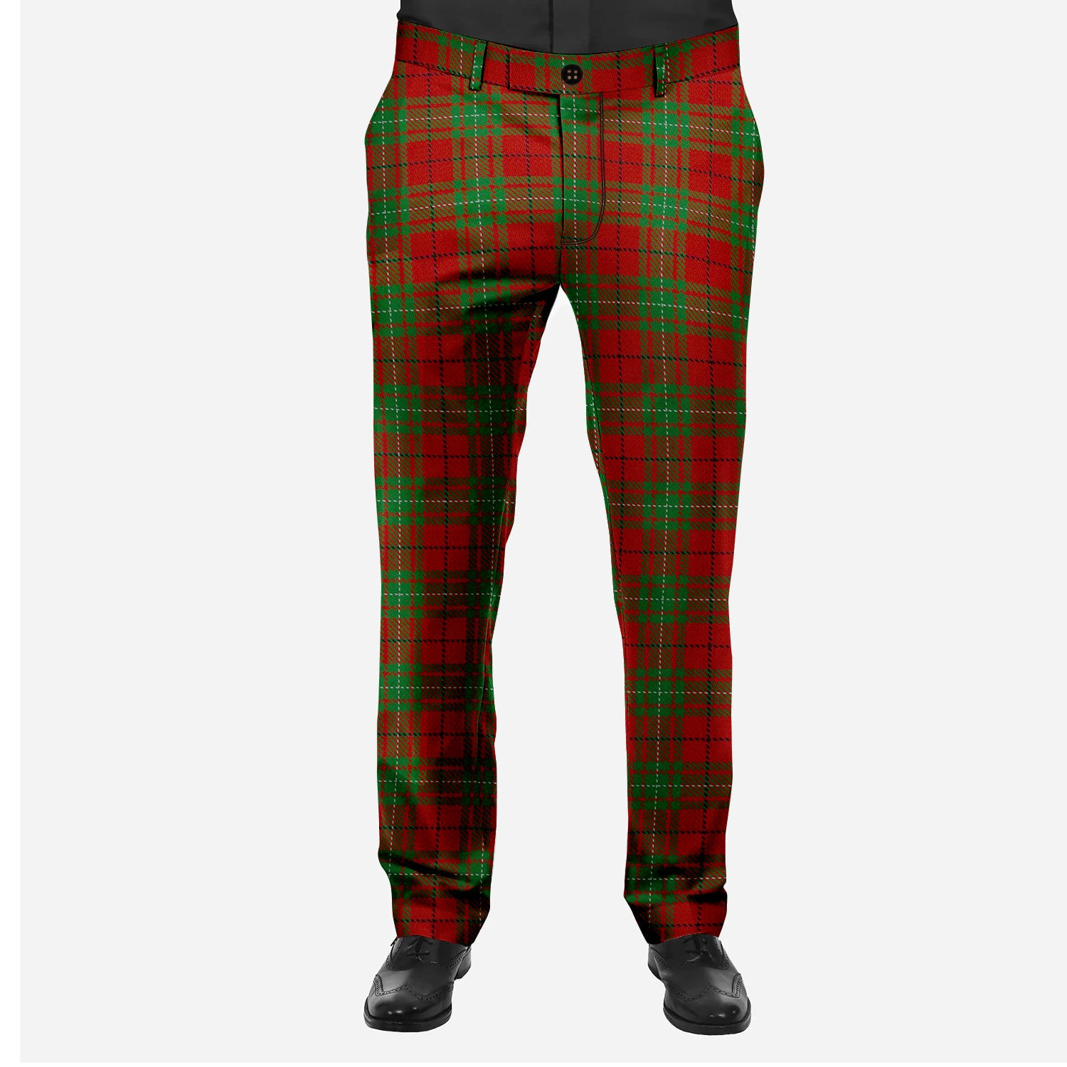 ScotsTee Shop Scottish MacAulay Men's Tartan Trousers Plaid Trews - Regular Fit
