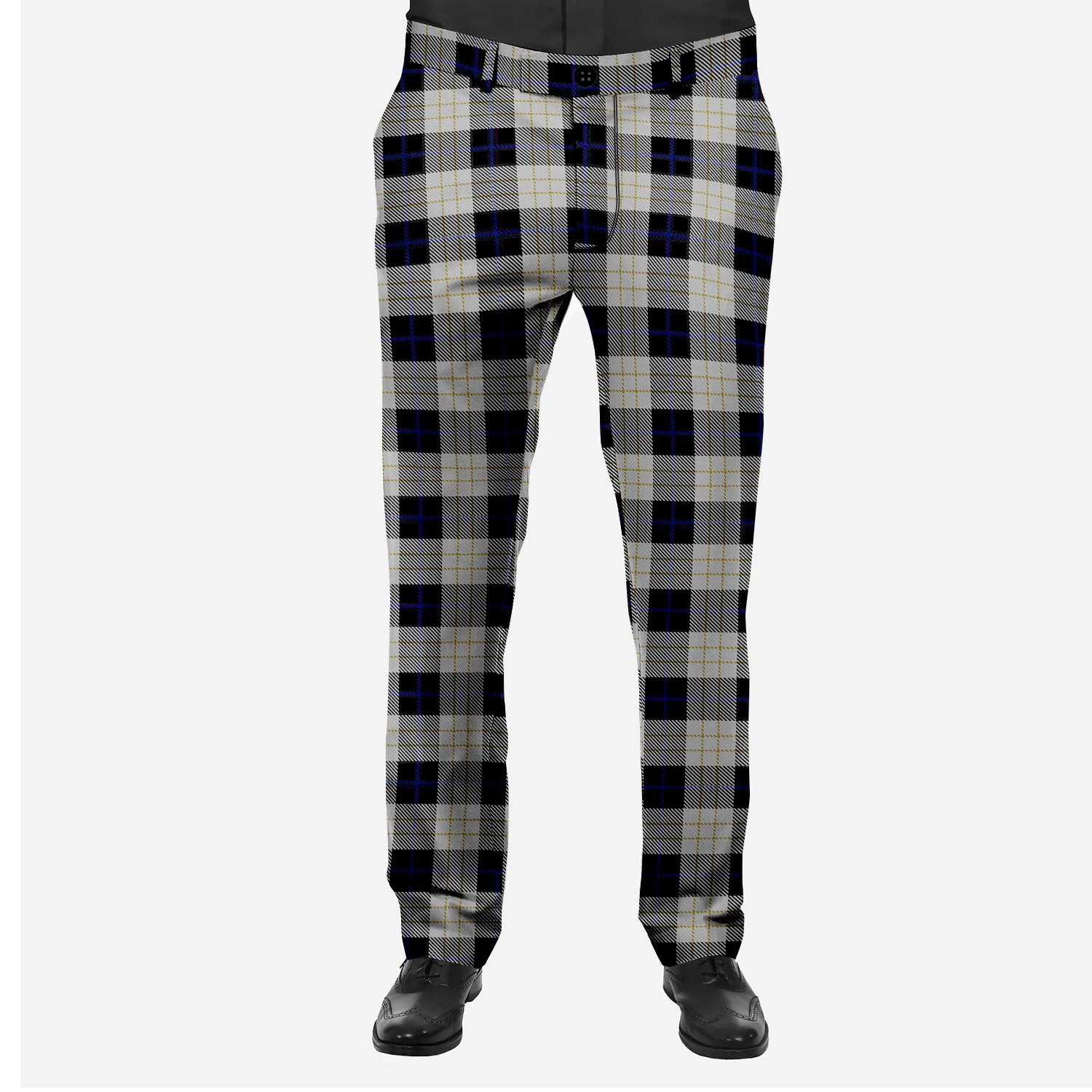 ScotsTee Shop Scottish Kennison Men's Tartan Trousers Plaid Trews - Regular Fit