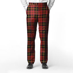 ScotsTee Shop Scottish MacAlister of Skye Men's Tartan Trousers Plaid Trews - Regular Fit