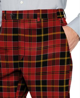 ScotsTee Shop Scottish MacAlister of Skye Men's Tartan Trousers Plaid Trews - Regular Fit