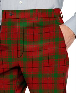 ScotsTee Shop Scottish MacCullough Men's Tartan Trousers Plaid Trews - Regular Fit