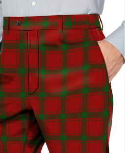 ScotsTee Shop Scottish MacDonald of Sleat Men's Tartan Trousers Plaid Trews - Regular Fit